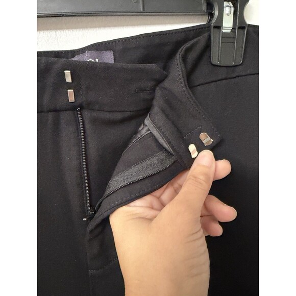 NYDJ Black Dress Pants Size 14 Straight Leg Stretch Career Work Slacks - Picture 8 of 9